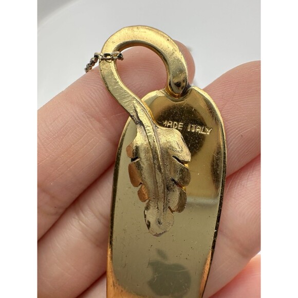 14k Gold Filled Made In Italy Leaf Pendant Necklace 19” - Picture 3 of 6